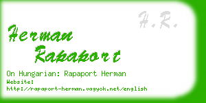 herman rapaport business card